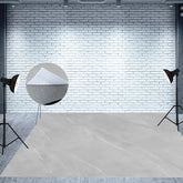 Aperturee - Aperturee Grey White Mixed Mabled Texture Fabric Floor Mat